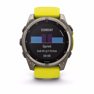 Išmanusis laikrodis Garmin Fenix 8 Sapphire Solar geltonas