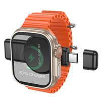 Borofone belaidis indukcinis įkroviklis išmaniajam laikrodžiui BQ31 nešiojamas 2,5W iWatch 1-9, SE/SE2, Ultra/Ultra2, Samsung Watch 1-7, Ultra juodas