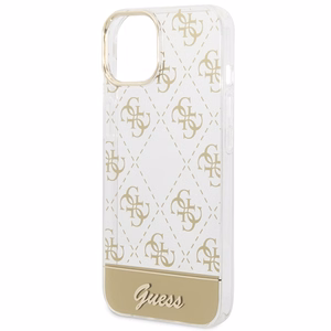 Guess GUHCP14MHG4MHG iPhone 14 Plus 6.7 "auksinis/auksinis kietas dėklas 4G Pattern Script