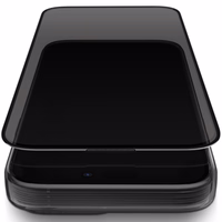 Uniq Optix Privacy apsauginis stiklas iPhone 15 Pro Max su aplikatoriumi