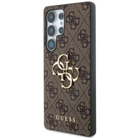 Guess Big 4G Logo Classic Logo dėklas telefonui Samsung Galaxy S25 Ultra rudas