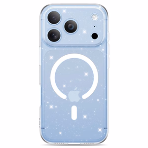 Tech-Protect FlexAir MagSafe dėklas, skirtas iPhone 17 Pro Max / 18 Pro Max, skaidrus su blizgučiais
