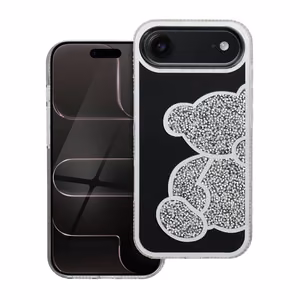TEDDY BEAR dėklas telefonui IPHONE 17 Air sidabrinis