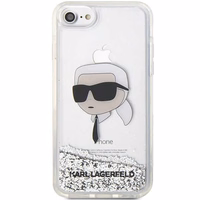 Karl Lagerfeld KLHCI8LNKHCH iPhone 7/8/SE 2020/2022 sidabrinis/sidabrinis kietas dėklas Blizgantis Karl Galva