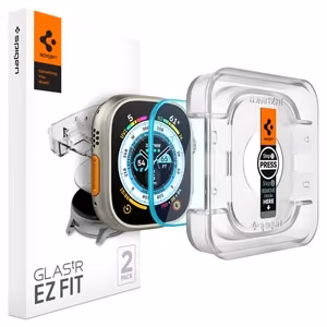 Spigen Glas.tR EZ Fit temperuotas stiklas Apple Watch Ultra / Ultra 2 (49 mm) - 2 vnt