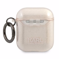 Karl Lagerfeld Glitter Choupette dėklas AirPods 1/2 – auksinis