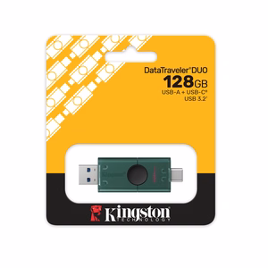 Kingston 128GB USB-A + USB-C 3.2 Gen 1 DataTraveler DuoG2 USB atmintinė