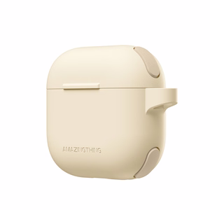 AmazingThing Omni dėklas ausinėms AirPods 4 – smėlinas