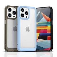 Sustiprintas dėklas su lanksčiu rėmeliu iPhone 15 Pro Outer Space - mėlynas