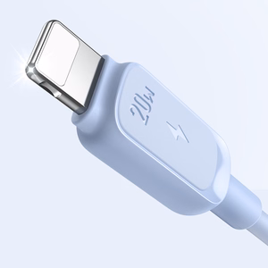 Joyroom Multi-Color Series A14 USB-C / Lightning 20W kabelis 1.2 m - mėlynas