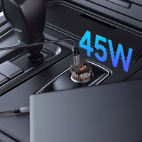 Tech-Protect CC01 45W automobilinis įkroviklis 2 lizdai USB-A / USB-C juodas