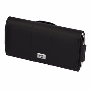 Tel Protect MAX diržo dėklas (DYDIS 14) Iphone 11/16 Plus/16 Pro/17 Pro/Huawei P30 Lite/Samsung S23/S24/S25 juodas, odinis (155x80x14 mm)