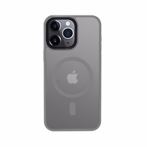 Crong Hybrid Frost MAG Cover dėklas, skirtas iPhone 15 Pro, suderinamas su MagSafe, pilkas