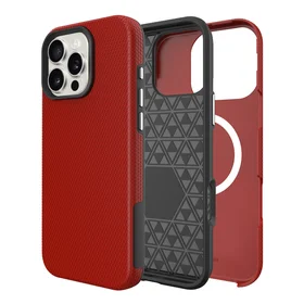 Dėklas Perfectionists Triangle Mag Case Apple iPhone 13 Pro Max raudonas
