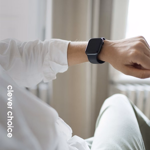 Crong Liquid dirželis, skirtas Apple Watch 38 / 40 / 41 / 42 mm, juodas