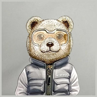 Nimmy Per petį Kietas&Išdykęs 2.0 Lokys Pečių krepšys - pilka