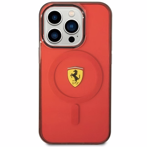 Ferrari FEHMP14LUKR iPhone 14 Pro 6.1" raudonas/raudonas kietas dėklas Translucent Magnetinis