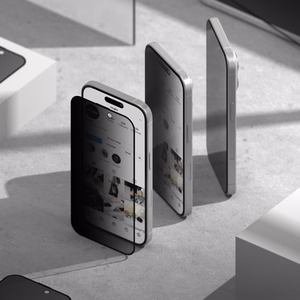 Ringke Easy Slide privatumo apsauginis stiklas 2 vnt. rinkinyje iPhone 16 Pro