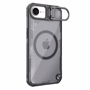 Nillkin Iceblade Prop magnetinis dėklas su stovu iPhone 16e telefonui - juodas