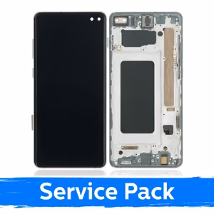 Ekranas skirtas Samsung G975 S10 Plus su rėmeliu / Prism Black / (Service Pack)  +INCLUDING BATTERY