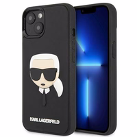 Dėklas telefonui Karl Lagerfeld KLHCP14MKH3DBK iPhone 14 Plus 6.7\" juodas / juodas 3D Rubber Karl's Head