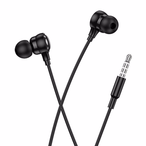 HOCO kabelinės ausinės Jack 3,5 mm su mikrofonu M116 juodos