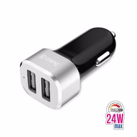 Crong Power automobilinis įkroviklis 24W - automobilinis įkroviklis 2xUSB 2.4A (aluminum)