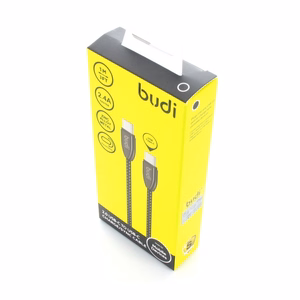 Budi BD160C USB-C–USB-C laidas, 1 m, 2.4 A, juodas