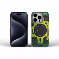 Dėklas telefonui FORCELL F-PROTECT su dviejų sluoksnių 4D technologija, militarinio kritimo testo suderinamas su MagSafe skirtas IPHONE 16 PRO žalias