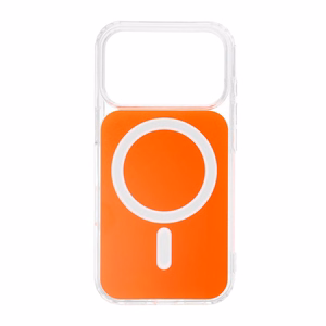Case for iPhone 16 Clear Fusion Mag Cover compatible with MagSafe hermes orange