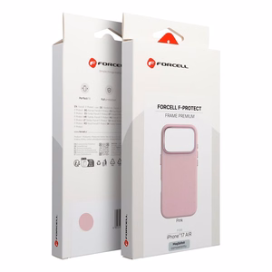 Dėklas telefonui IPHONE 17 Air Forcell F-Protect Frame Premium suderinamas su Magsafe rožinis