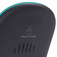 HAMA indukcinis įkroviklis QI-FC 15S 15W / USB-C + QC 3.0 įkroviklis juodas