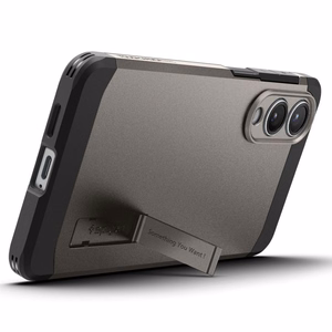 Spigen Tough Armor Magnetinis dėklas telefonui Samsung Galaxy S25 Edge - pilkas/juodas