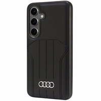 Audi Sintetinės odos Magnetinis dėklas telefonui S24 S921 juodas/juodas kietas dėklas AU-TPUPCMS24-Q5/D1-BK