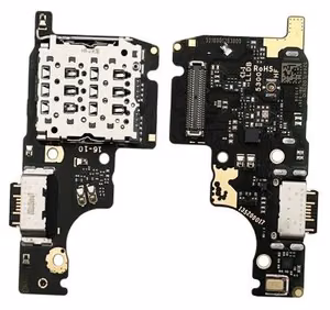 Lanksčioji jungtis Xiaomi Redmi Note 14 5G/Poco M7 Pro 5G su įkrovimo kontaktu ir mikrofonu, SIM kortelės kontaktu originali (service pack)