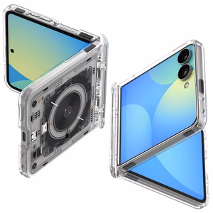 Spigen Ultra Hybrid Pro MagSafe dėklas, skirtas Samsung Galaxy Z Flip 8 Neo One, pilkas ir juodas