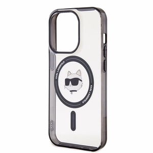 Karl Lagerfeld IML Choupette's Head Magnetinis dėklas telefonui iPhone 15 Pro - skaidrus