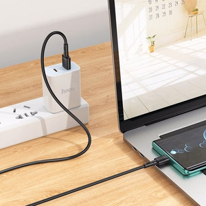 Hoco X83 USB-A – USB-C kabelis Cable USB A to USB C Hoco 3A 1 m X83, juodas, 1 m, 3A