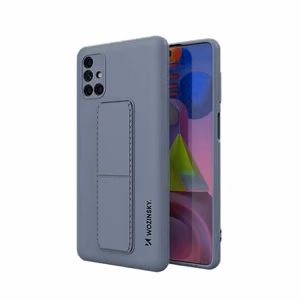 Wozinsky Kickstand Case silikoninis dėklas su stovu Samsung Galaxy M51 mėlynas