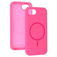 Magnetinis plonas silikoninis dėklas telefonui Iphone 16e (m) - rožinis