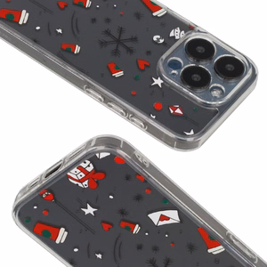 TEL PROTECT Kalėdinis skaidrus dėklas telefonui Iphone 15 Pro Max Dizainas 3
