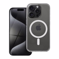 Dėklas skirtas iPhone 15 PRO Forcell F-Protect Clear Hybrid Premium suderinamas su Magsafe skaidrus