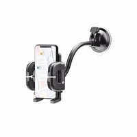 Automobilinis universalus telefono laikiklis Forcell (17cm) Long arm tvirtinamas ant stiklo, juodas