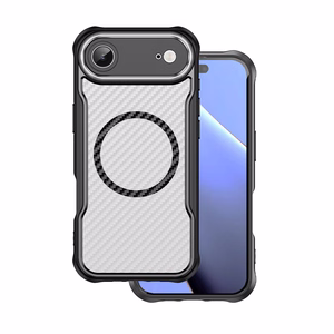 Defender Carbon Mag dėklas for iPhone 17 Air 6,6" juodas