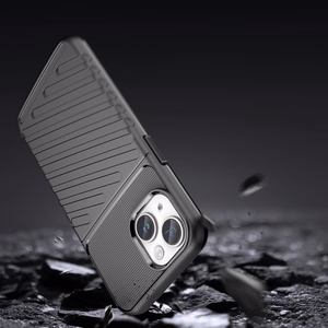 Thunder Case iPhone 14 Plus dėklas telefonui su apsauga - juodos spalvos