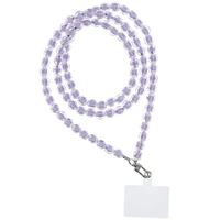 COLORFUL telefono dirželis, telefono pakabukas / virvelės ilgis 120 cm (60 cm kilpoje) / ant kaklo – violetinis