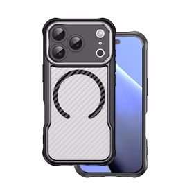 Defender Carbon Mag dėklas for iPhone 17 Pro 6,3" juodas