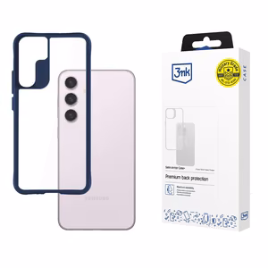 3mk Satin Armor Case+ синий для Samsung Galaxy S24 - прозрачный