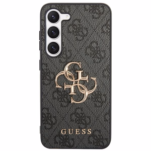 Guess GUHCS23S4GMGGR S23 S911 pilkas/pilkas kietas dėklas 4G Big Metal Logo