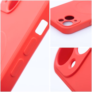SILICONE MAG COVER dėklas telefonui, suderinamas su MagSafe, IPHONE 13 Mini raudonas